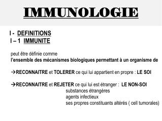 IMMUNOLOGIE