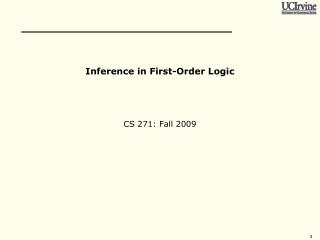 Inference in First-Order Logic