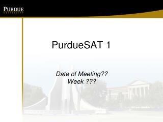 PurdueSAT 1