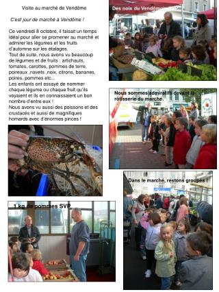 Visite au marché de Vendôme C’est jour de marché à Vendôme ! 