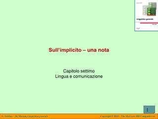 Sull’implicito – una nota