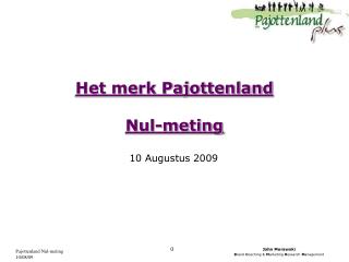 Het merk Pajottenland Nul-meting