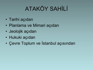 ATAKÖY SAHİLİ