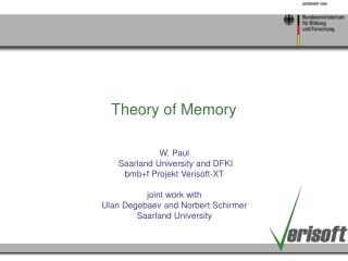 Theory of Memory