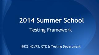 2014 Summer School