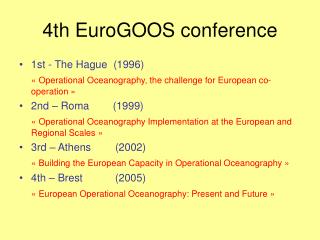 4th EuroGOOS conference