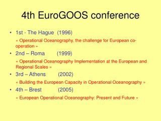 4th EuroGOOS conference