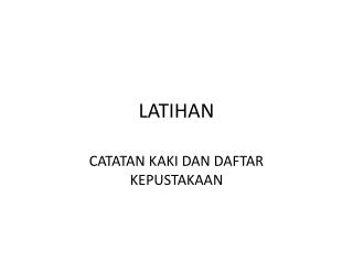 LATIHAN