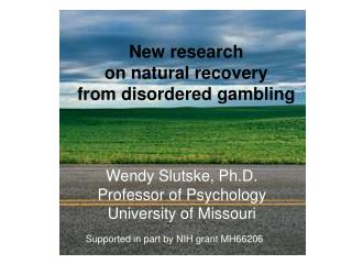 New research on natural recovery from disordered gambling