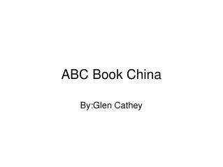 ABC Book China