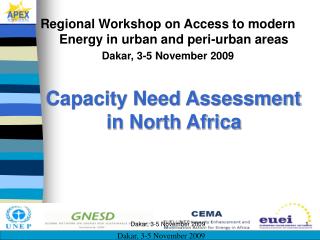 Regional Workshop on Access to modern Energy in urban and peri-urban areas