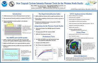 New Tropical Cyclone Intensity Forecast Tools for the Western North Pacific