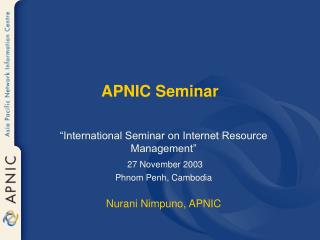 APNIC Seminar