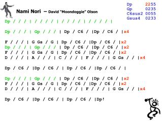 Nami Nori – David “Moondoggie” Olson