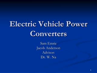 Electric Vehicle Power Converters