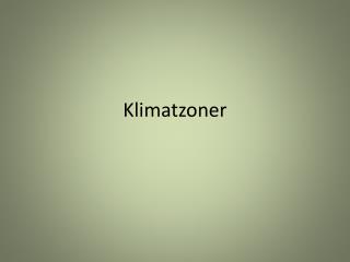 Klimatzoner