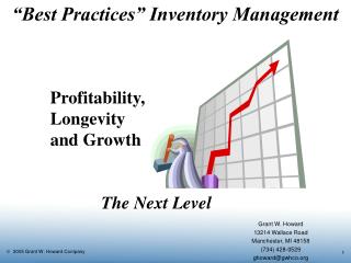 “Best Practices” Inventory Management