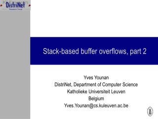 Stack-based buffer overflows, part 2