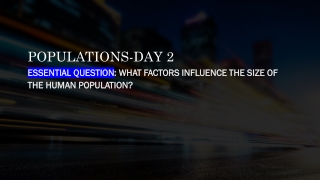 Populations-day 2