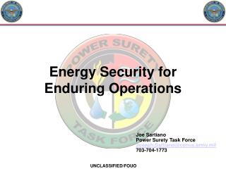 Energy Security for Enduring Operations