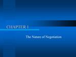 The Nature of Negotiation