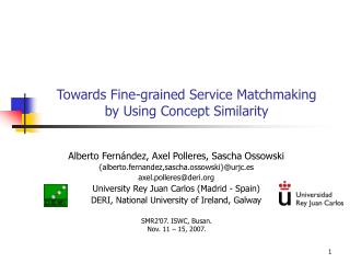 Towards Fine-grained Service Matchmaking by Using Concept Similarity