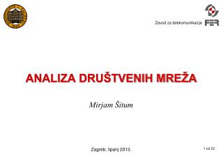 ANALIZA DRUŠTVENIH MREŽA