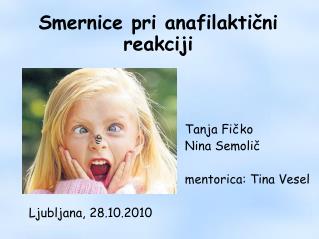 Smernice pri anafilaktični reakciji