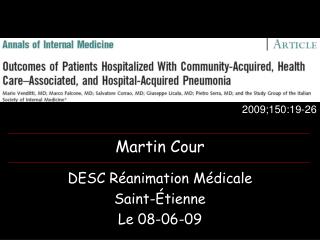 DESC Réanimation Médicale Saint-Étienne Le 08-06-09