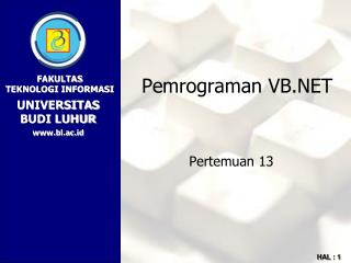 Pemrograman VB.NET