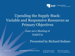 Upending the Supply Stack: Variable and Responsive Resources as Primary Objectives