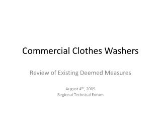 Commercial Clothes Washers