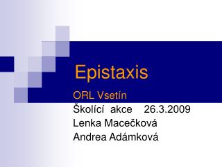 Epistaxis