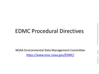 EDMC Procedural Directives