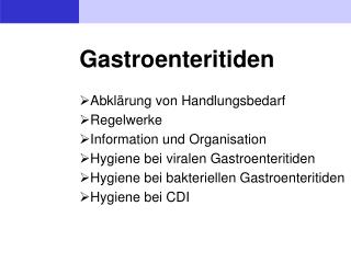 Gastroenteritiden