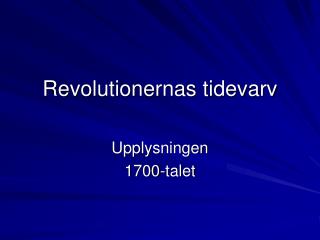 Revolutionernas tidevarv