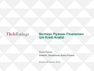 Sermaye Piyasası Finansmanı için Kredi Analizi