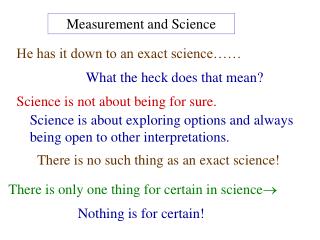 Measurement and Science