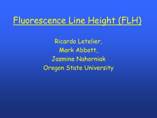 Fluorescence Line Height (FLH)