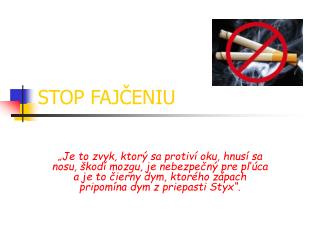 STOP FAJČENIU