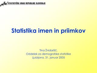 Statistika imen in priimkov