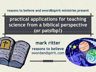 practical applications for teaching science from a biblical perspective ( or patsfbp!)