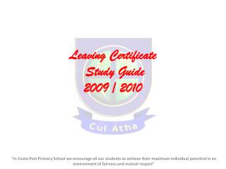 Leaving Certificate Study Guide 2009 / 2010