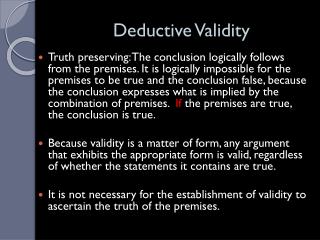 Deductive Validity