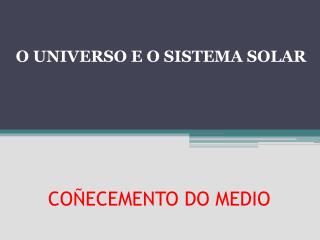 COÑECEMENTO DO MEDIO