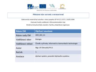 Elektronický materiál byl vytvořen v rámci projektu OP VK CZ.1.07/1.1.24/01.0040