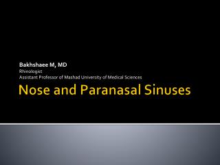 Nose and Paranasal Sinuses