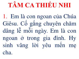 TÂM CA THIẾU NHI