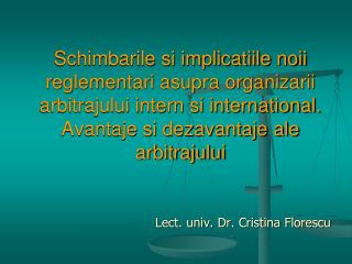 Lect. univ. Dr. Cristina Florescu