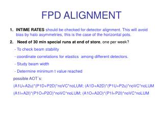 FPD ALIGNMENT